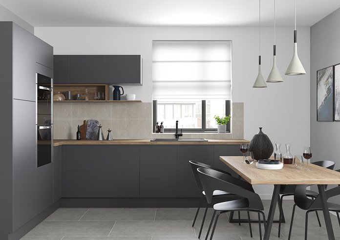 Faux Suede, White - Roman Blind - Image 5